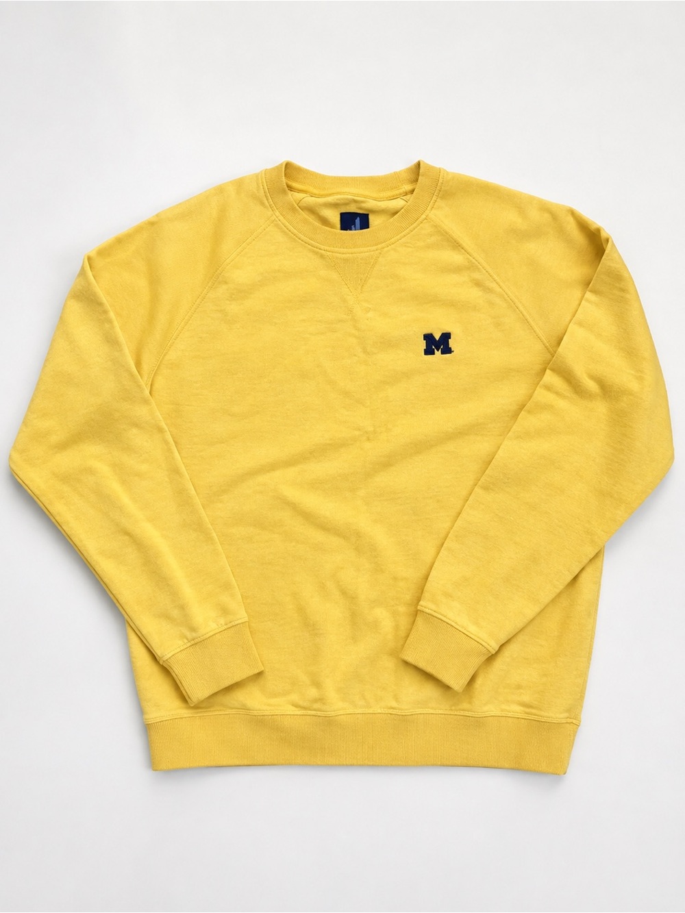 Johnnie-O University of Michigan Maize Blue Crewneck Sweatshirt Size Large